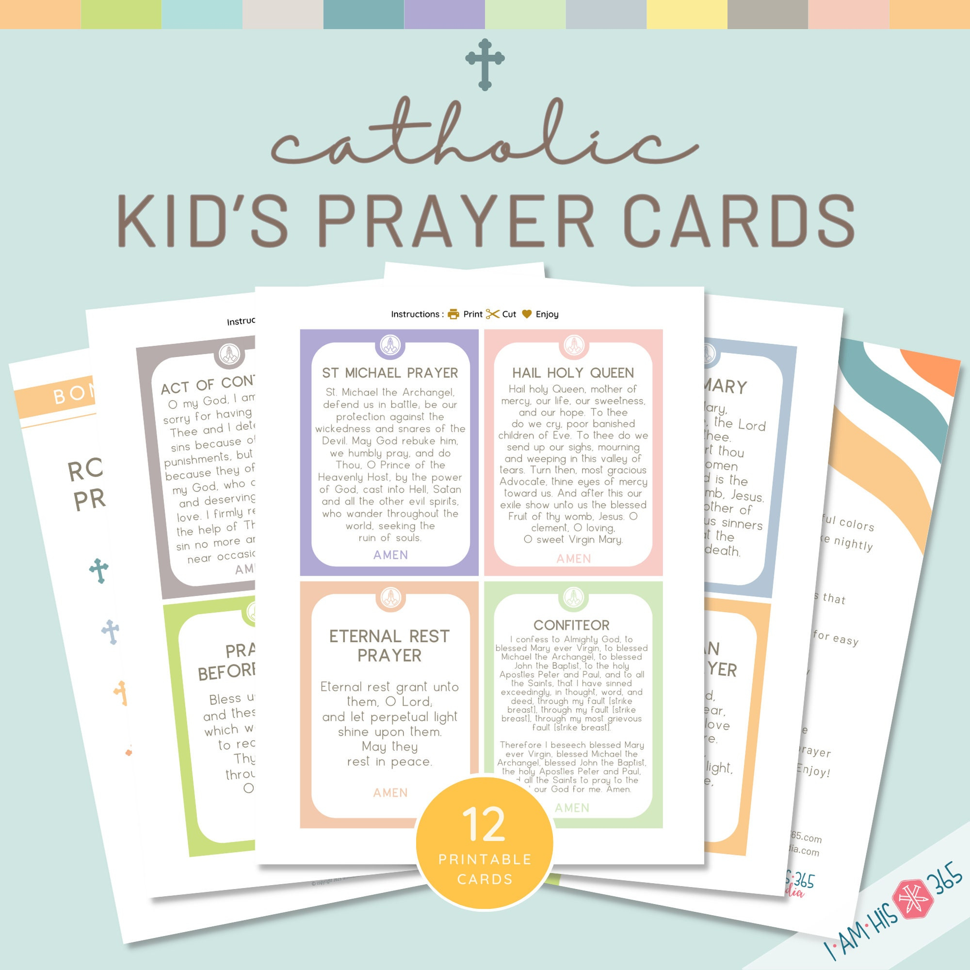 Catholic Children Prayer Cards | Prayers For Children | Printable for Free Printable Catholic Prayer Cards