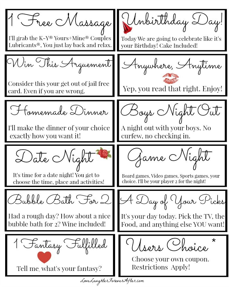 Celebrate Your Partner This Holiday Season With 12 Days Of Passion pertaining to Free Printable Kinky Coupons for Him