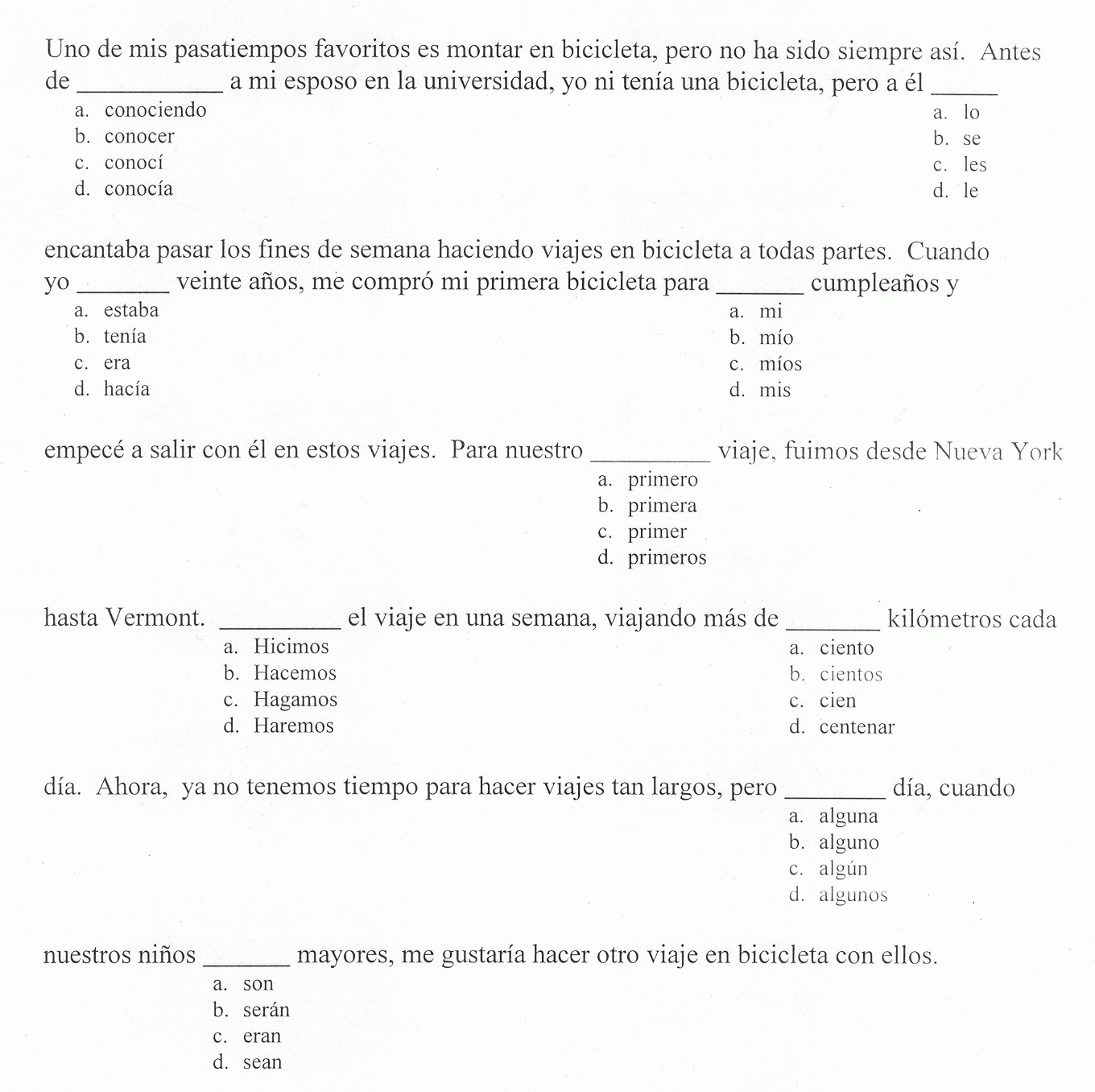 Center For Placement Testing in Free Printable College Placement Test