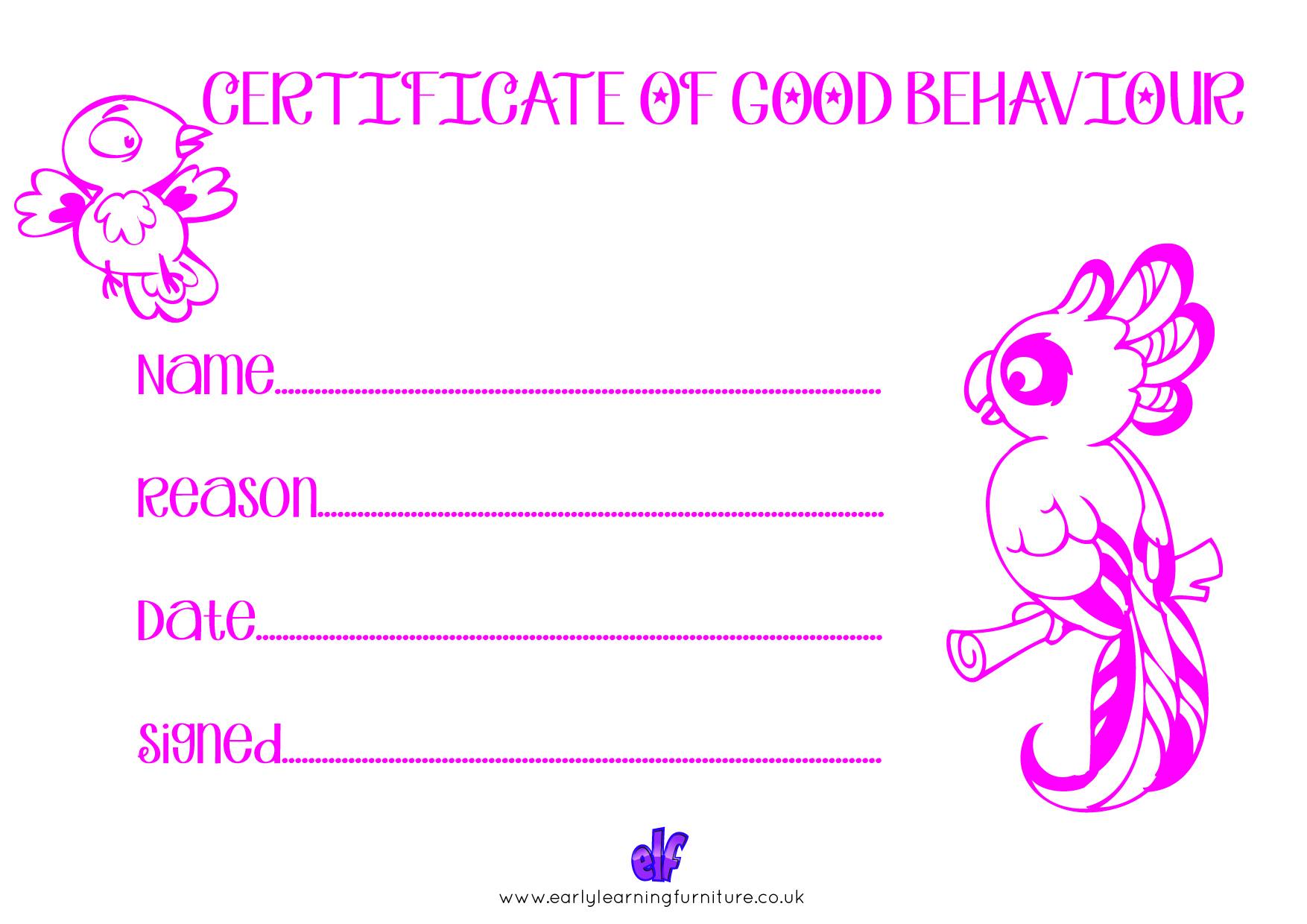 Certificates And Awards - Free Printable Teaching Resources inside Good Behaviour Certificates Free Printable