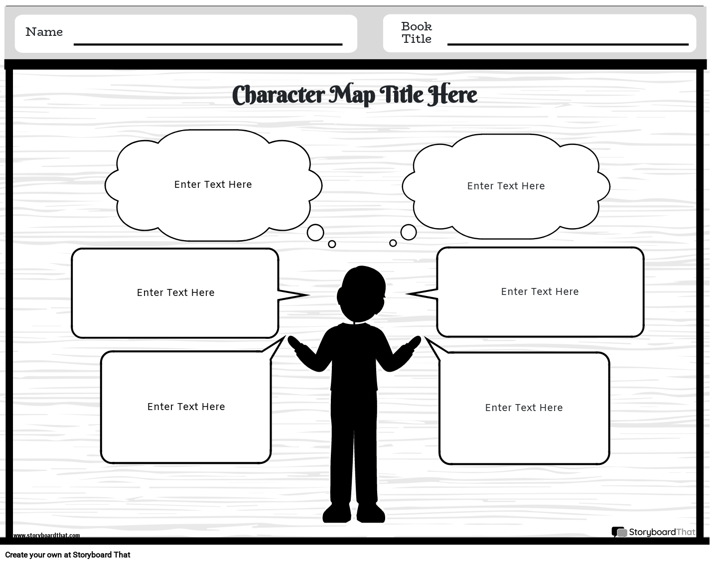 Character Map Worksheet Template At Storyboardthat intended for Free Printable Character Map