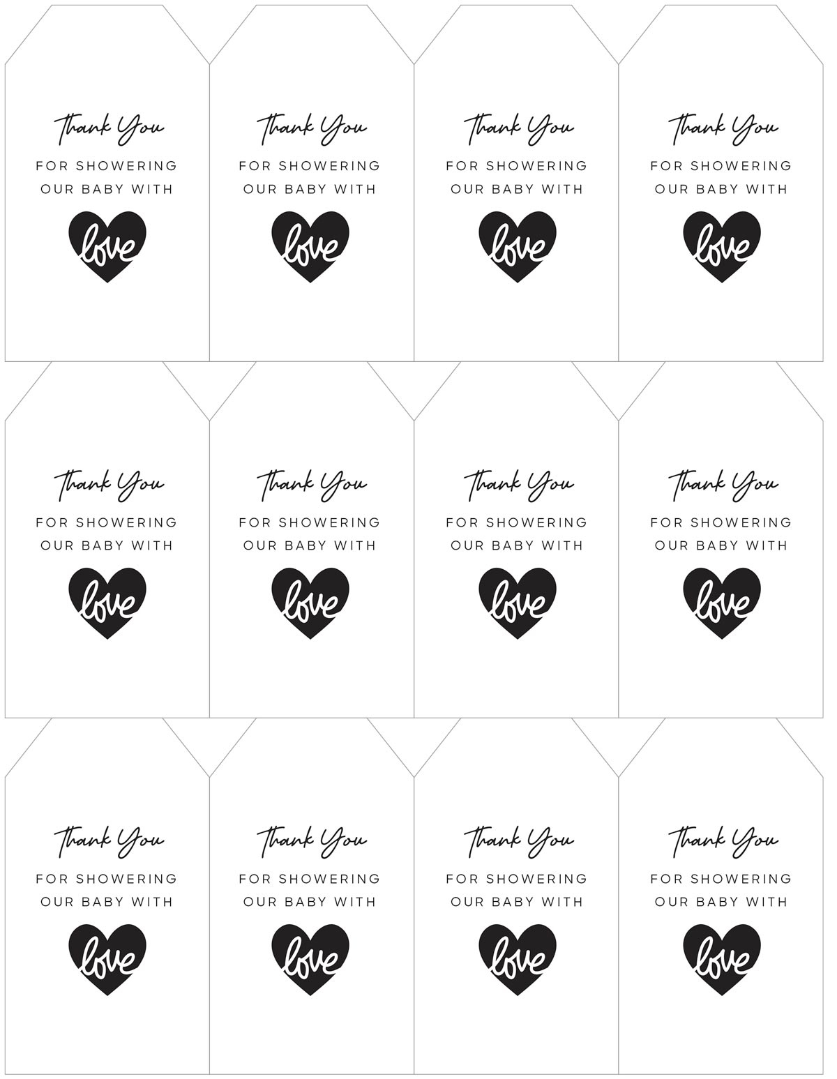 Charming Baby Shower Favor Tags: Free Printable For Your Thank You in Free Printable Baby Shower Favor Tags