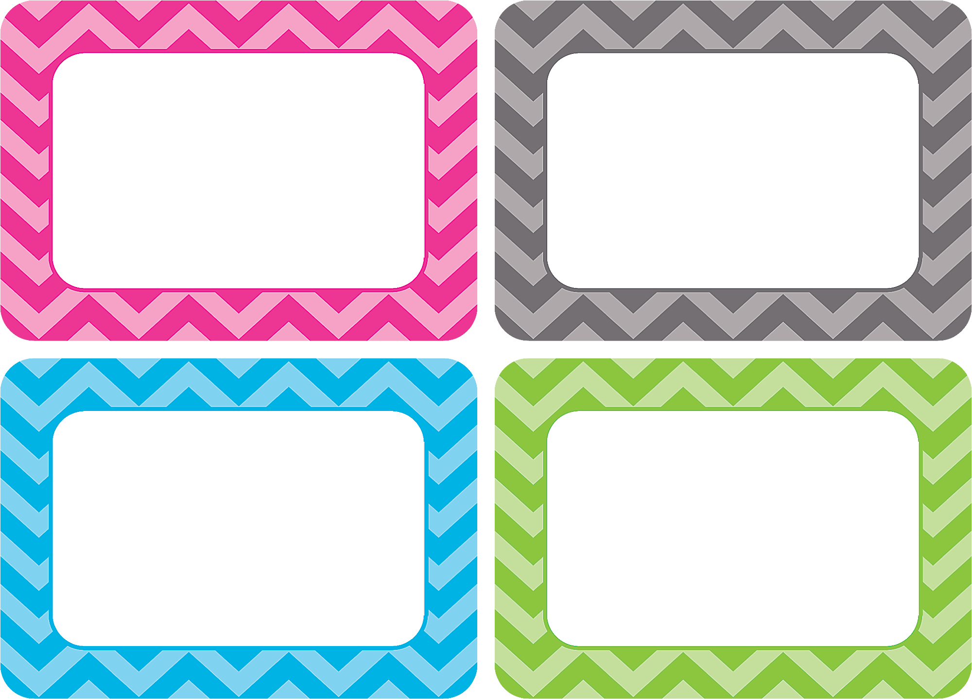 Chevron Name Tags/Labels - Multi-Pack - Tcr5526 | Teacher Created with Free Printable Chevron Labels