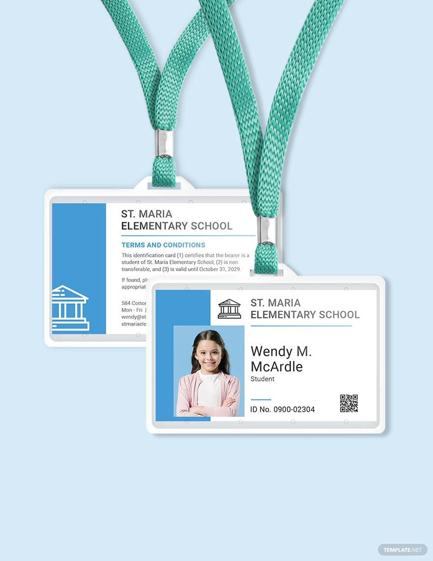 Child Id Card Template In Publisher, Illustrator, Word, Psd, Pages regarding Free Printable Child Identification Card