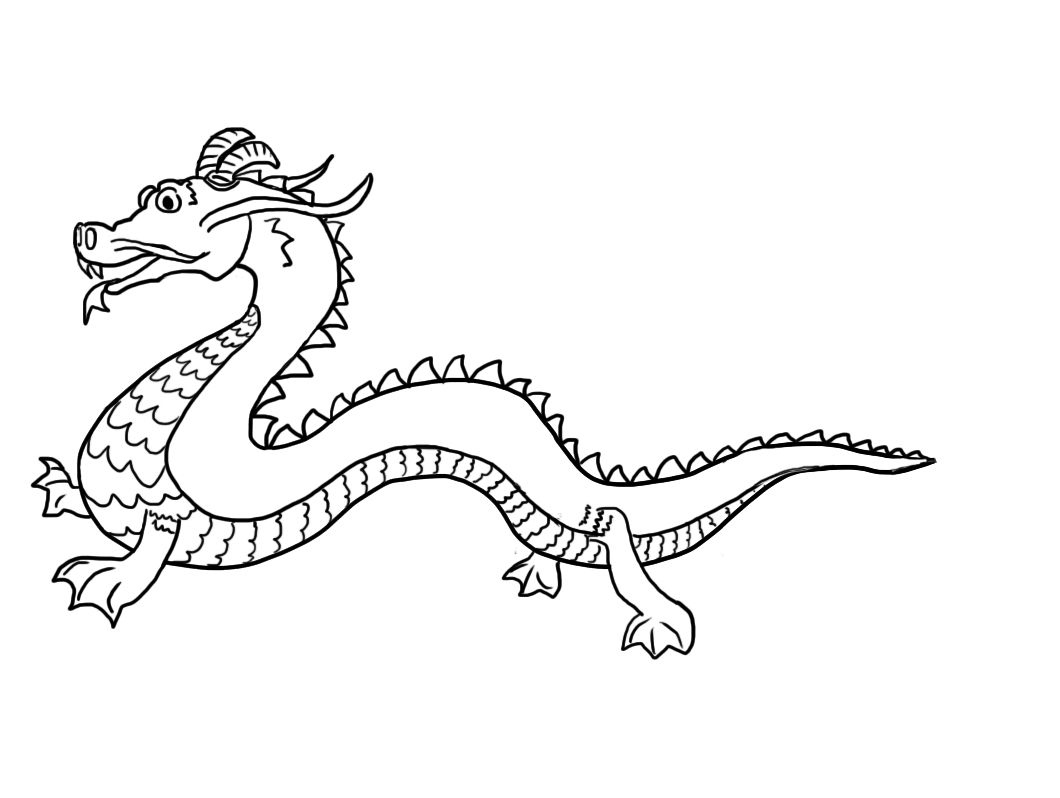 Chinese Dragon Colouring Page with regard to Free Printable Chinese Dragon Coloring Pages