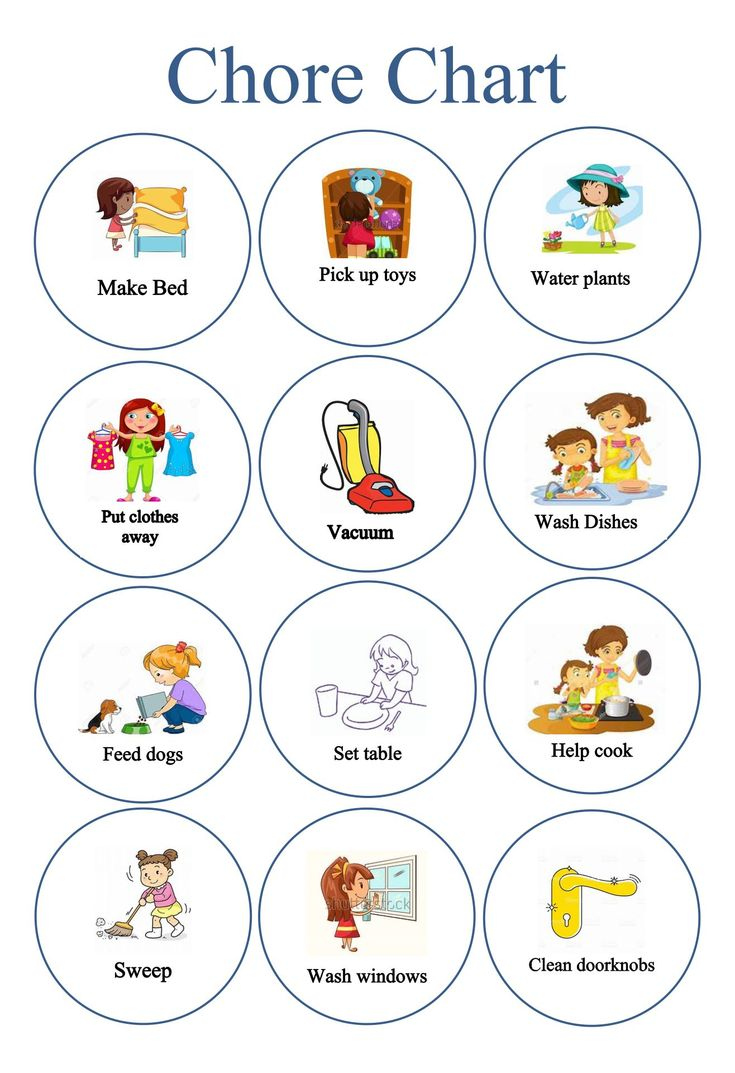 Chore Clip Art - 10 Free Pdf Printables | Printablee | Chore Chart for Free Printable Clip Art