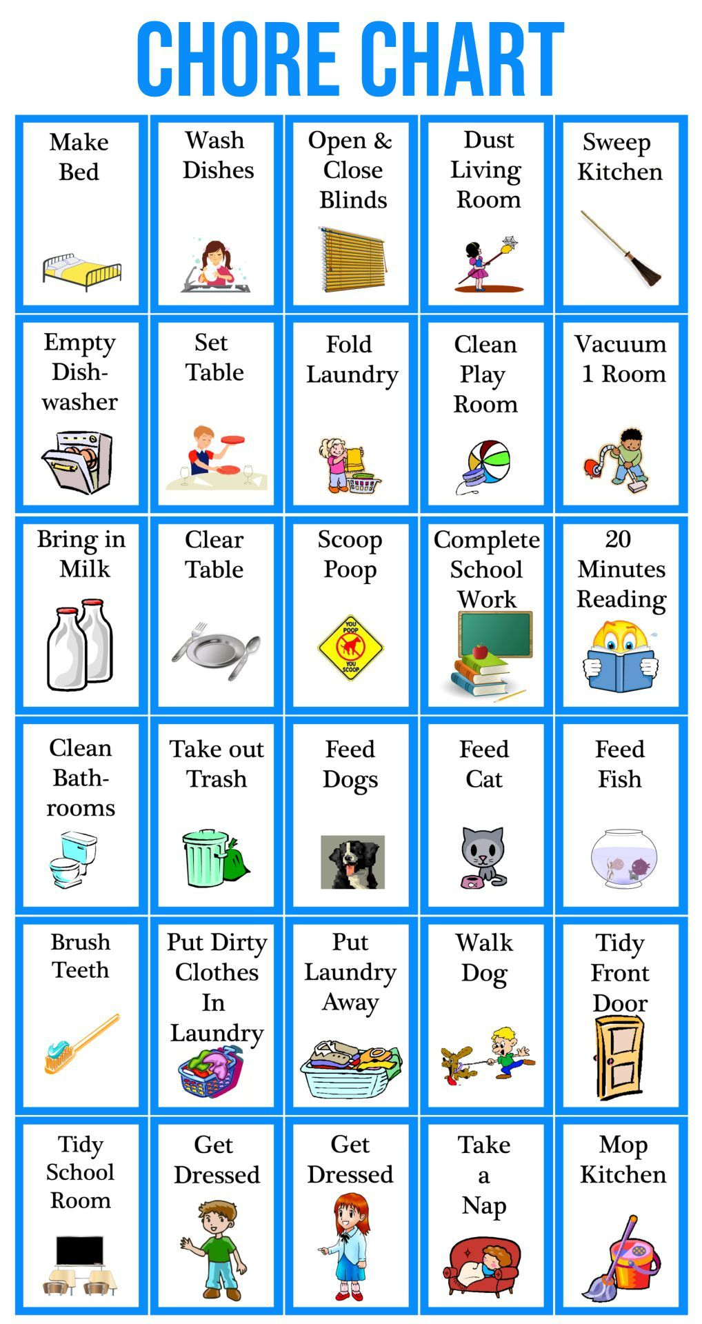 Chore Clip Art - 10 Free Pdf Printables | Printablee | Kids Chore pertaining to Free Printable Clip Art