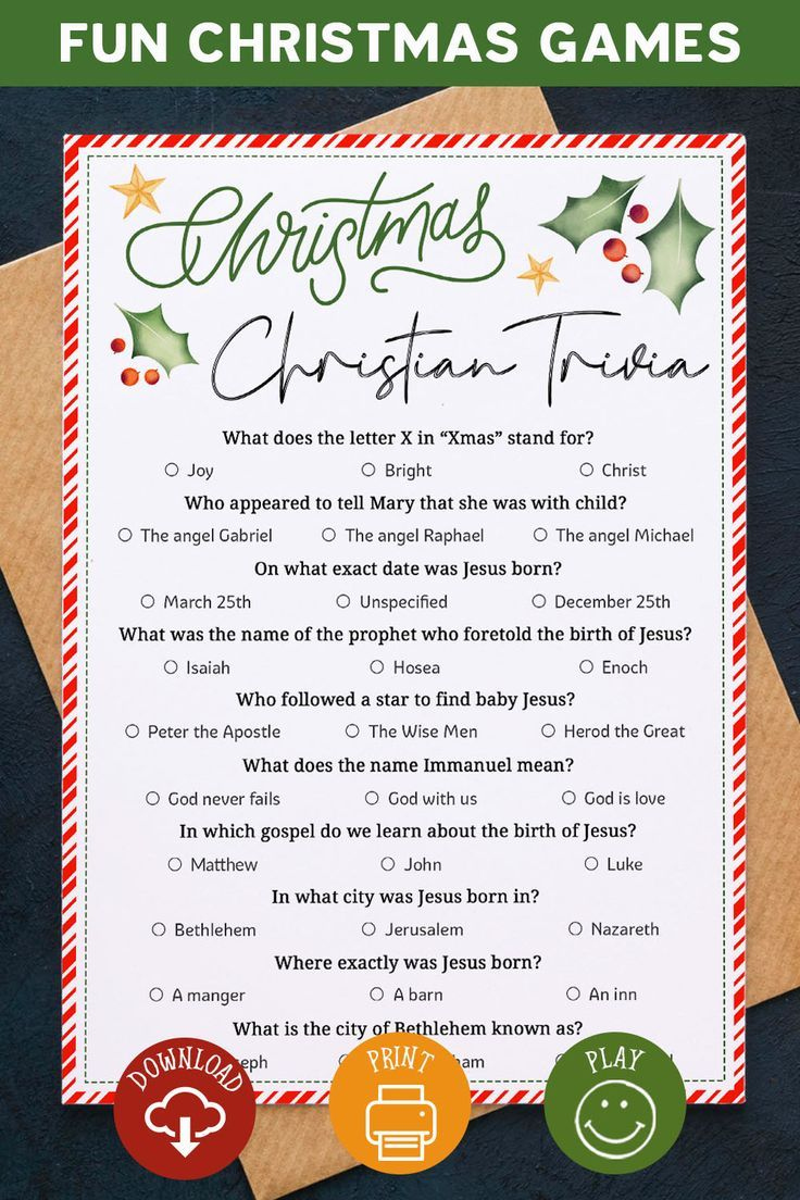 Christian Christmas Bible Trivia Printable Party Games For Adults within Christian Christmas Games Free Printable