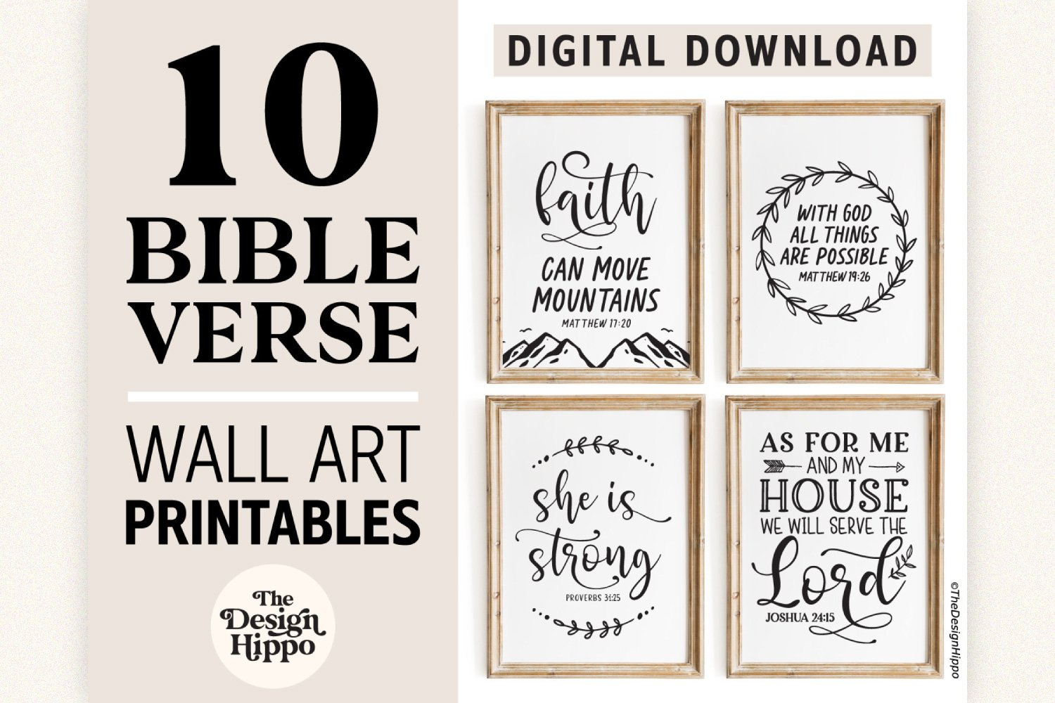 Christian Wall Art Printables - Set Of 10 Digital (1344359) throughout Free Printable Christian Art