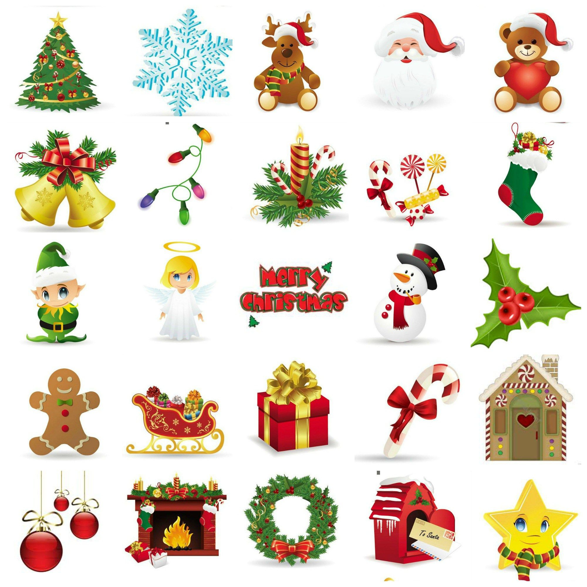 Christmas Bingo- Free Printables | Christmas Stickers Printable regarding Free Printable Christmas Clip Art