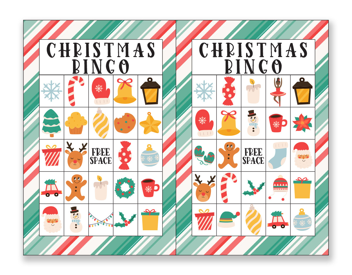 Christmas Bingo Printable - 40 Unique Bingo Cards regarding Free Christmas Bingo Game Printable