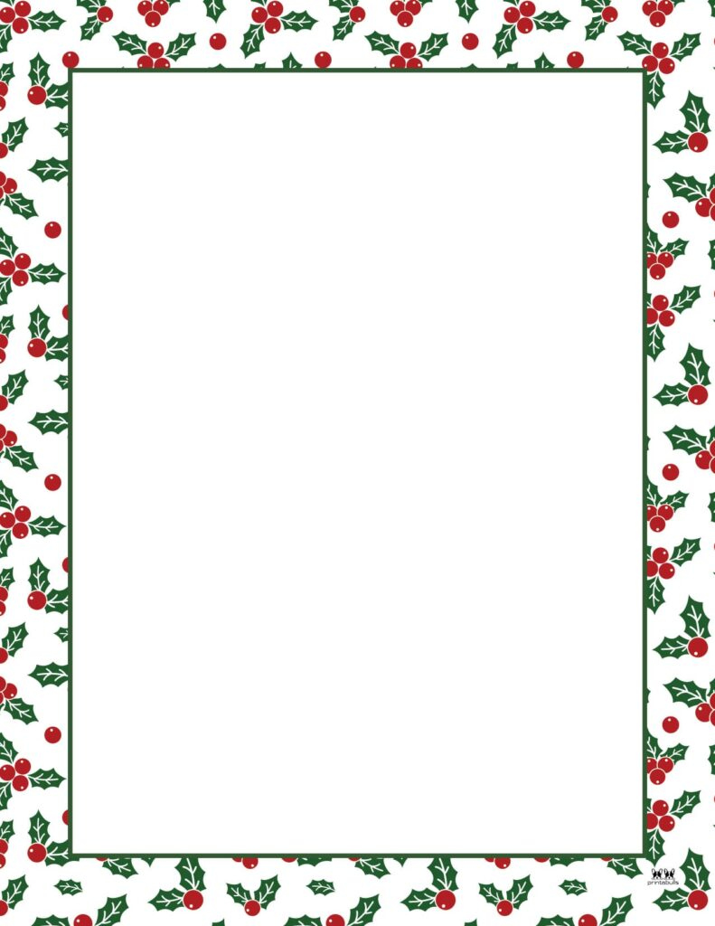 Christmas Borders - 60 Free Printable Borders | Printabulls in Free Printable Page Borders Christmas