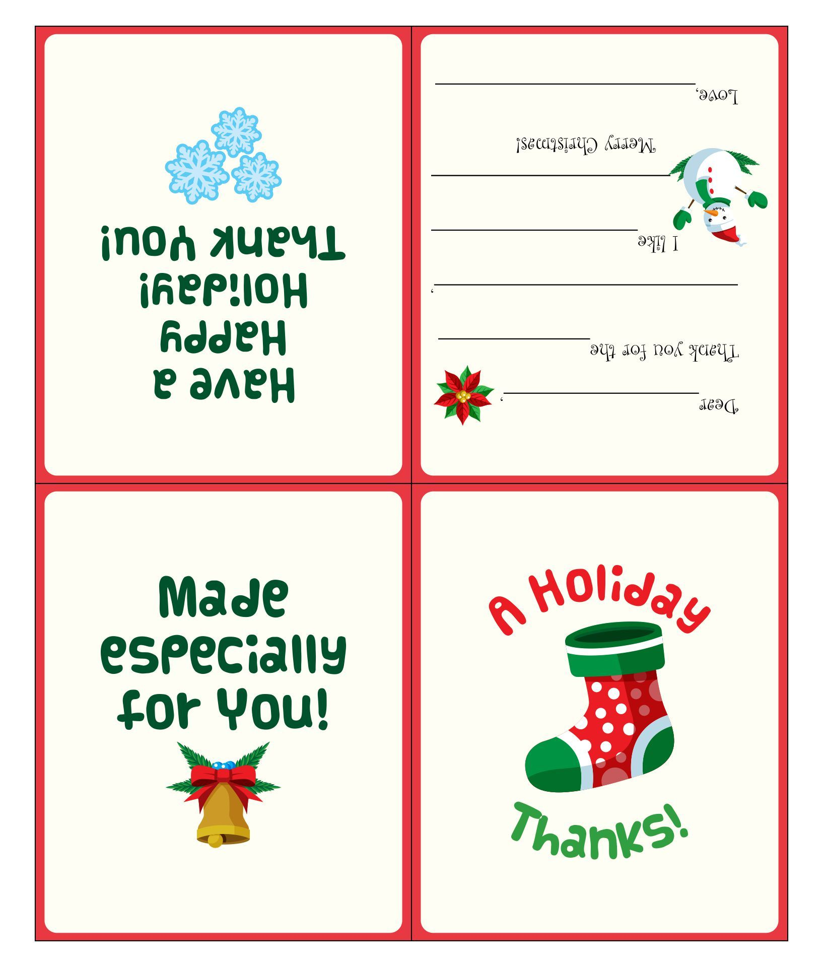 Christmas Card Printable Design | Printable Christmas Cards intended for Free Printable Quarter Fold Christmas Cards