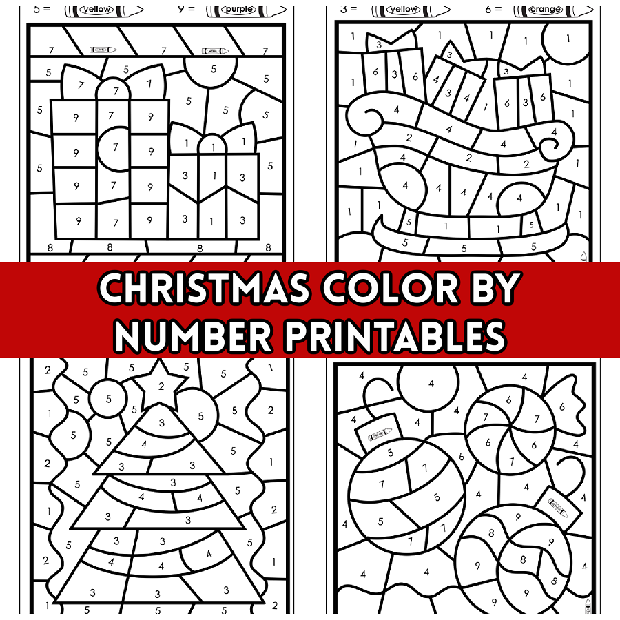 Christmas Colornumber Printables - Crafty Morning inside Free Printable Christmas Color By Number Coloring Pages