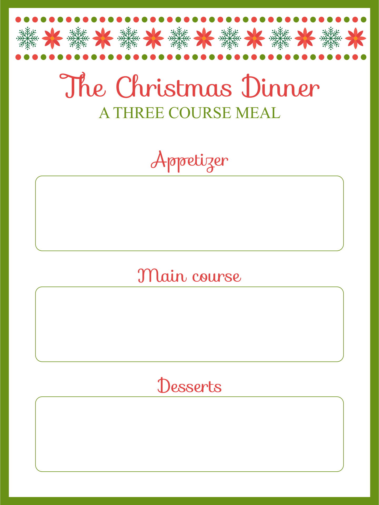 Christmas Dinner Menu Templates Free | Christmas Menu, Menu throughout Free Printable Christmas Dinner Menu Template