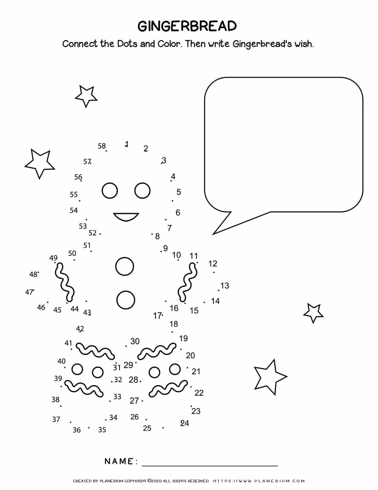 Christmas Dot To Dot Gingerbread Man | Free Worksheet | Planerium pertaining to Free Printable Connect The Dots Christmas Worksheets