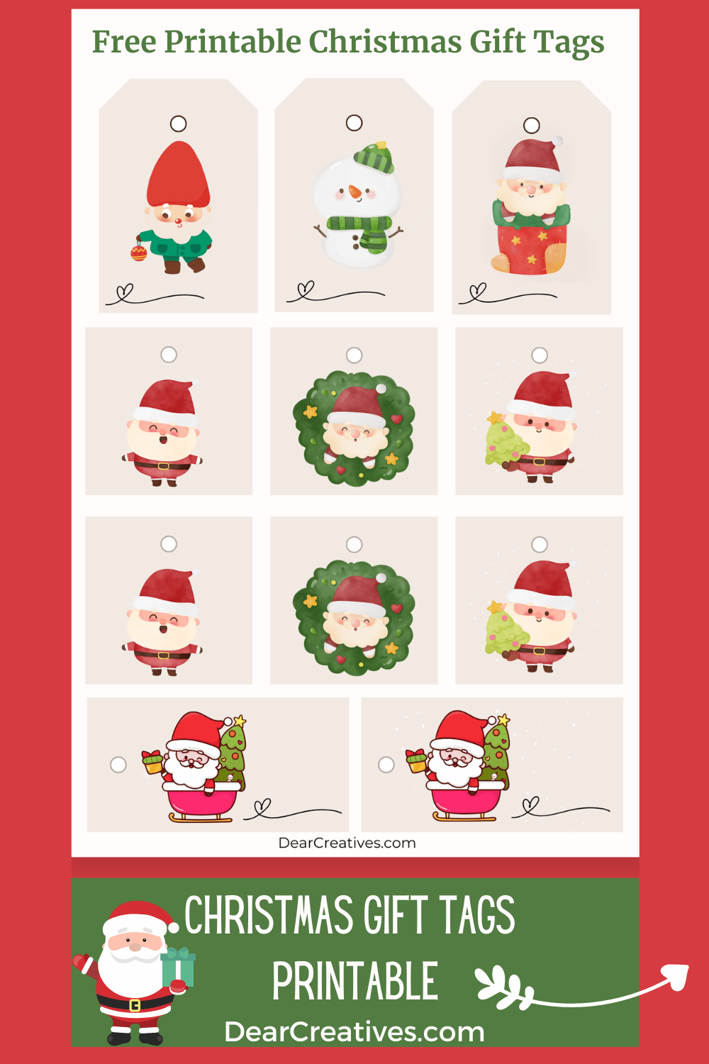 Christmas Gift Tags Printable Dear Creatives in Christmas Name Tags Free Printable