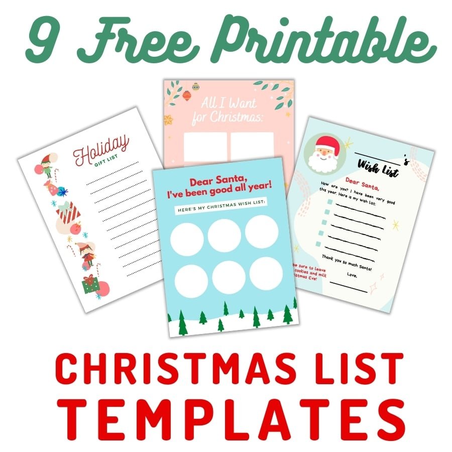 Christmas List Template {9 Free Gorgeous Printables!} - Make Life inside Free Printable Christmas List Maker