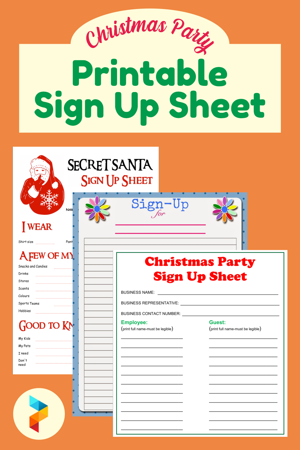 Christmas Party Printable Sign Up Sheet | Holiday Party Sign pertaining to Free Printable Christmas Party Signs