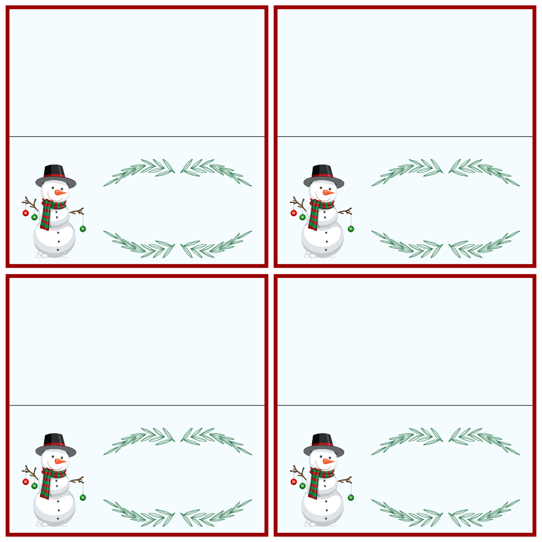 Christmas Place Cards - 10 Free Pdf Printables | Printablee throughout Free Printable Christmas Table Place Cards Template