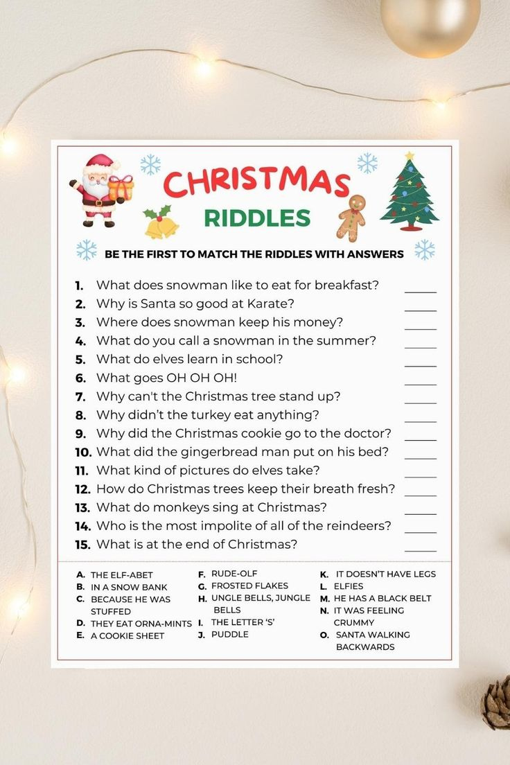 Christmas Riddles, Printable Christmas Party Games, Christmas inside Free Printable Christmas Riddle Games