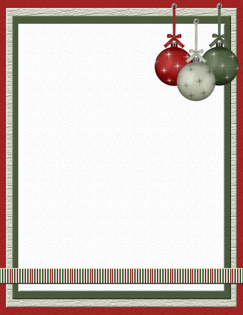 Christmas Stationery 3 Free-Stationery Template Downloads for Free Printable Christmas Stationary Paper