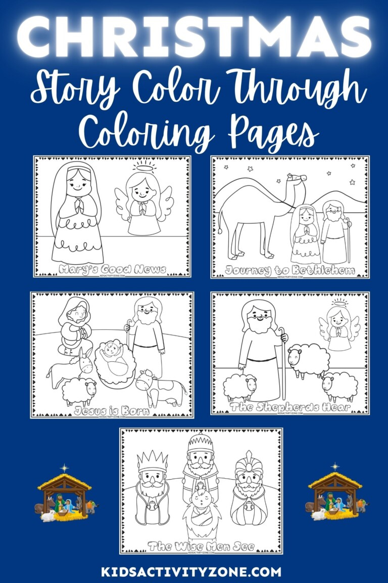 Christmas Story Coloring Pages - (Nativity) - Kids Activity Zone inside Free Printable Christmas Story Coloring Pages