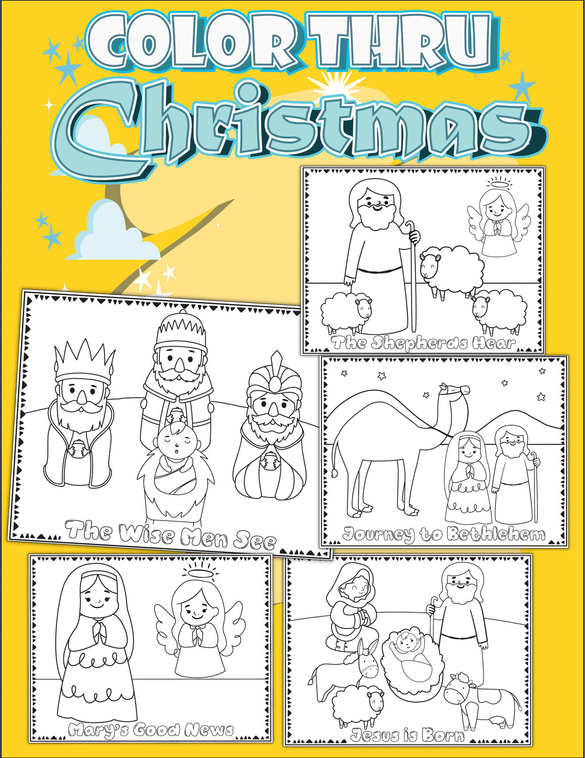 Christmas Story Coloring Pages - (Nativity) - Kids Activity Zone throughout Free Printable Christmas Story Coloring Pages