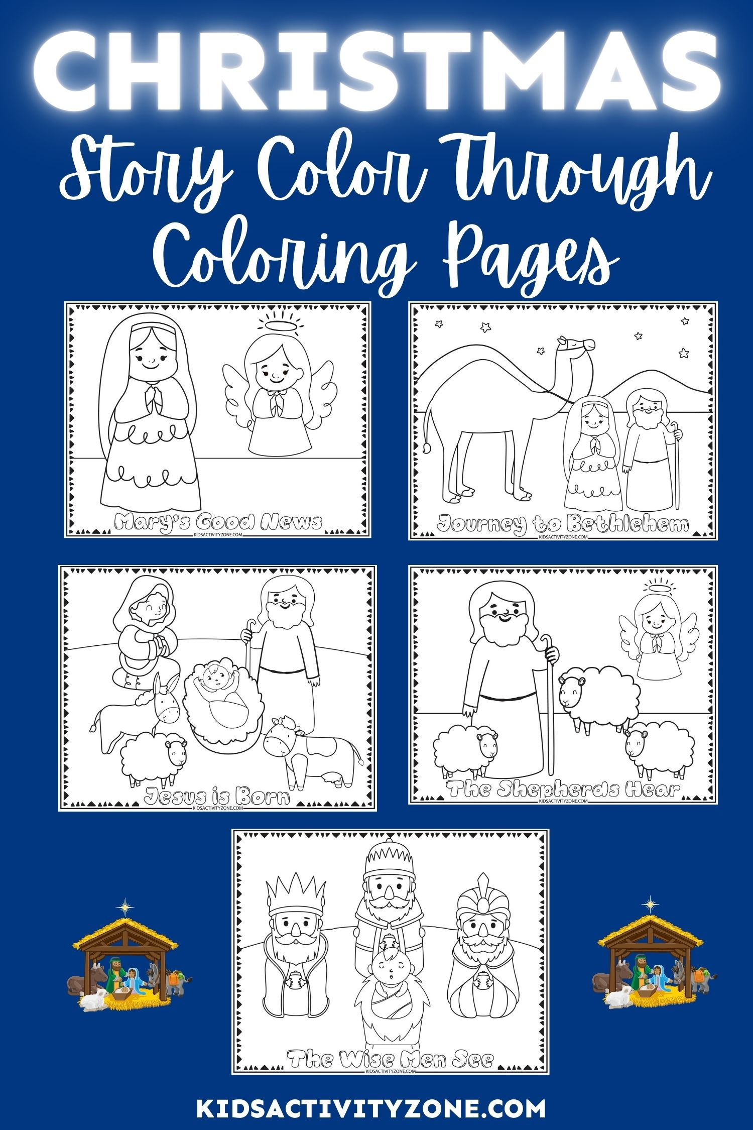 Christmas Story Coloring Pages - (Nativity) - Kids Activity Zone within Free Printable Nativity Story