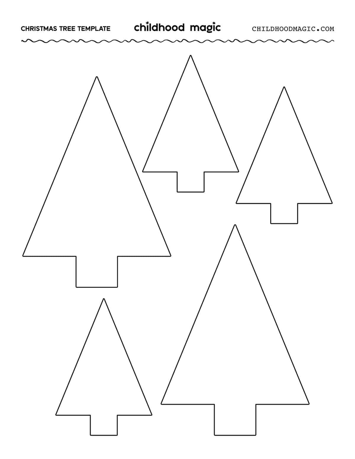 Christmas Tree Outline - Childhood Magic regarding Free Printable Christmas Tree Template