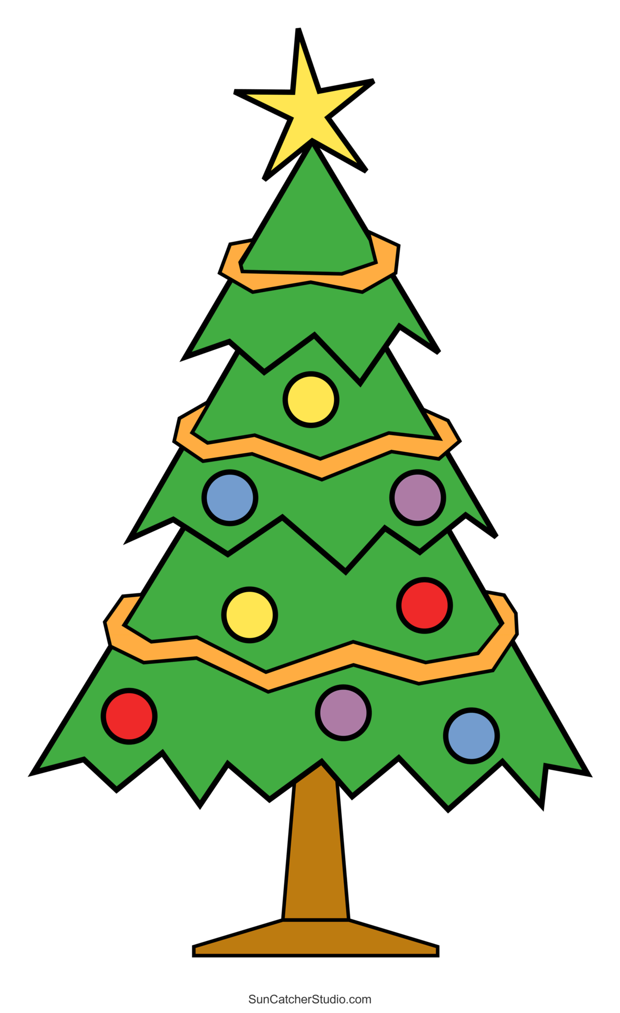 Christmas Tree Templates And Stencils (Free Printable Patterns in Free Printable Christmas Tree Images