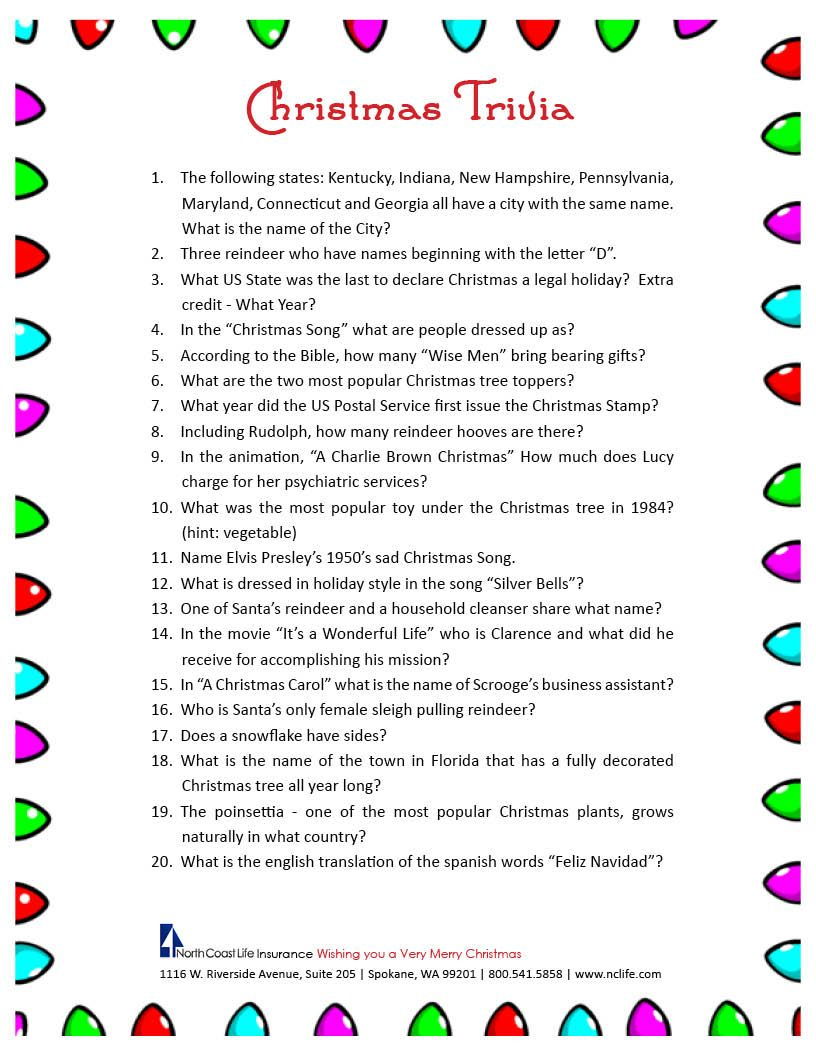 Christmas Trivia Game - Fun And Festive Holiday Activity intended for Free Printable Christmas Trivia Quiz