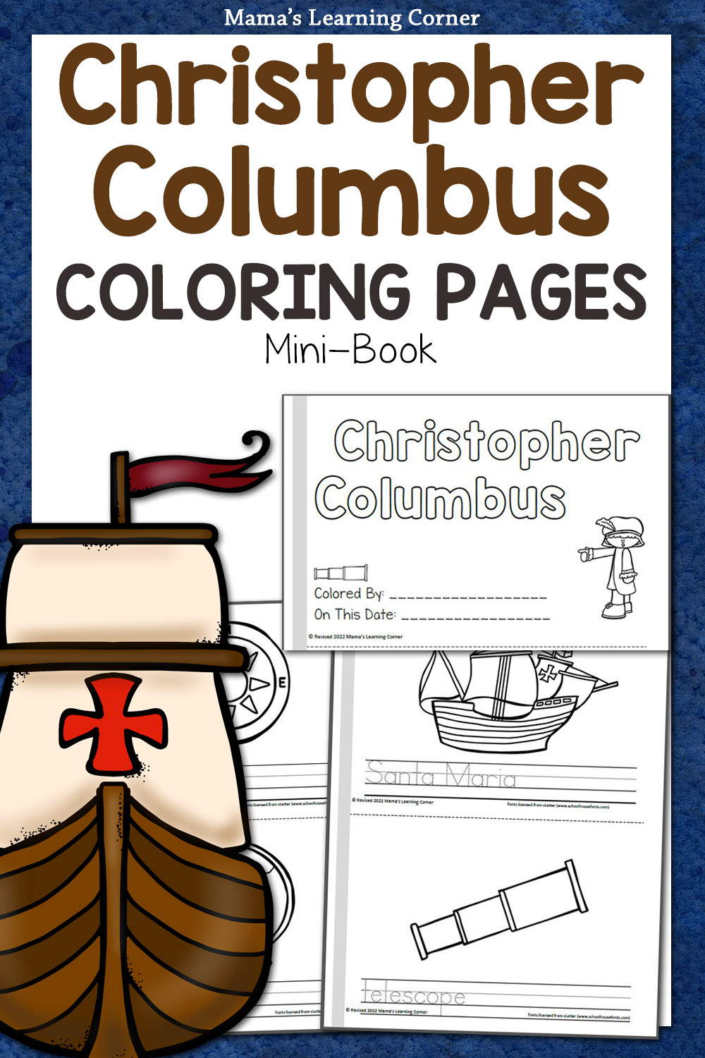 Christopher Columbus Coloring Pages - Mamas Learning Corner with Free Printable Christopher Columbus Coloring Pages