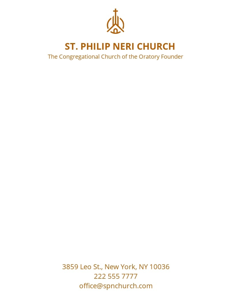 Church Letterhead Templates In Word - Free Download | Template in Free Printable Religious Letterhead