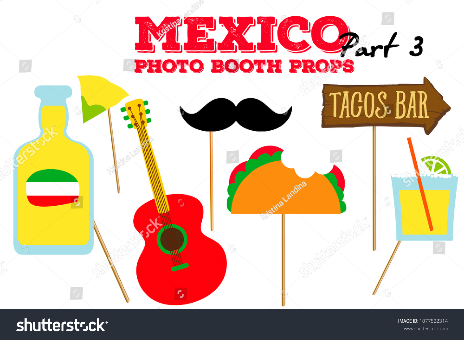 Cinco De Mayo Photo Booth Props Stock Vector (Royalty Free intended for Free Printable Cinco De Mayo Photo Booth Props