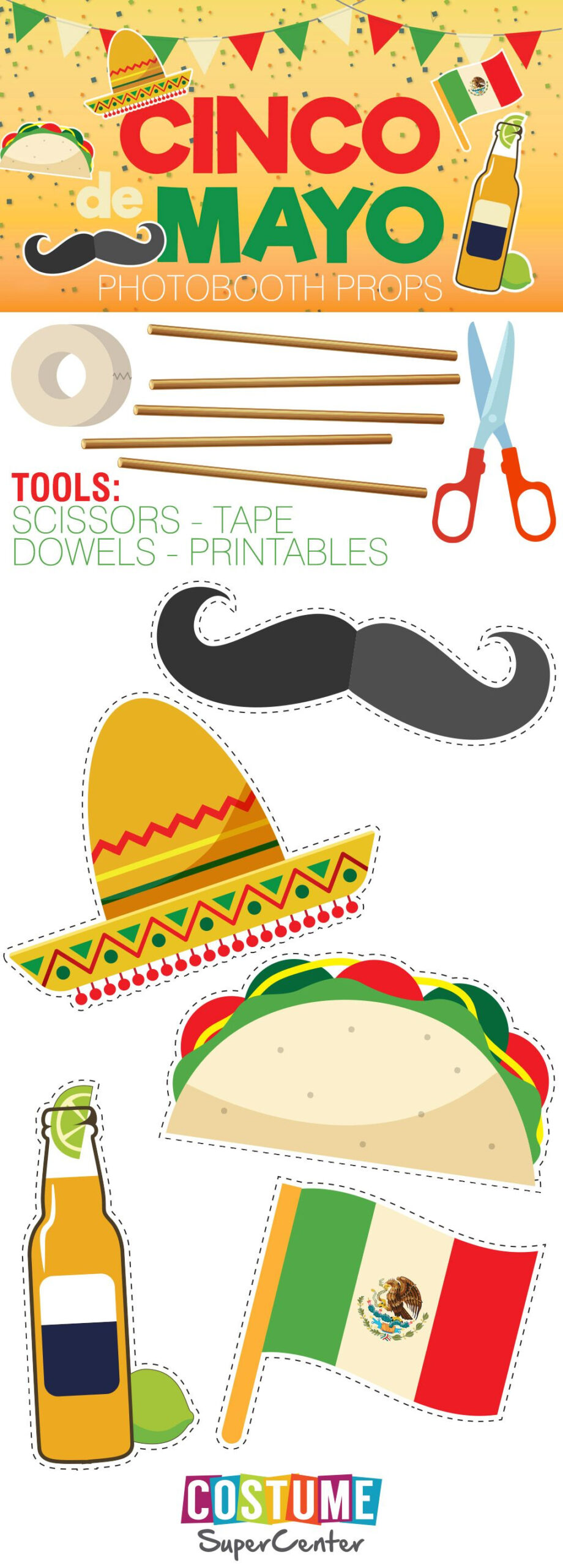 Cinco De Mayo Printable Photo Booth Props | Costume Supercenter throughout Free Printable Cinco De Mayo Photo Booth Props