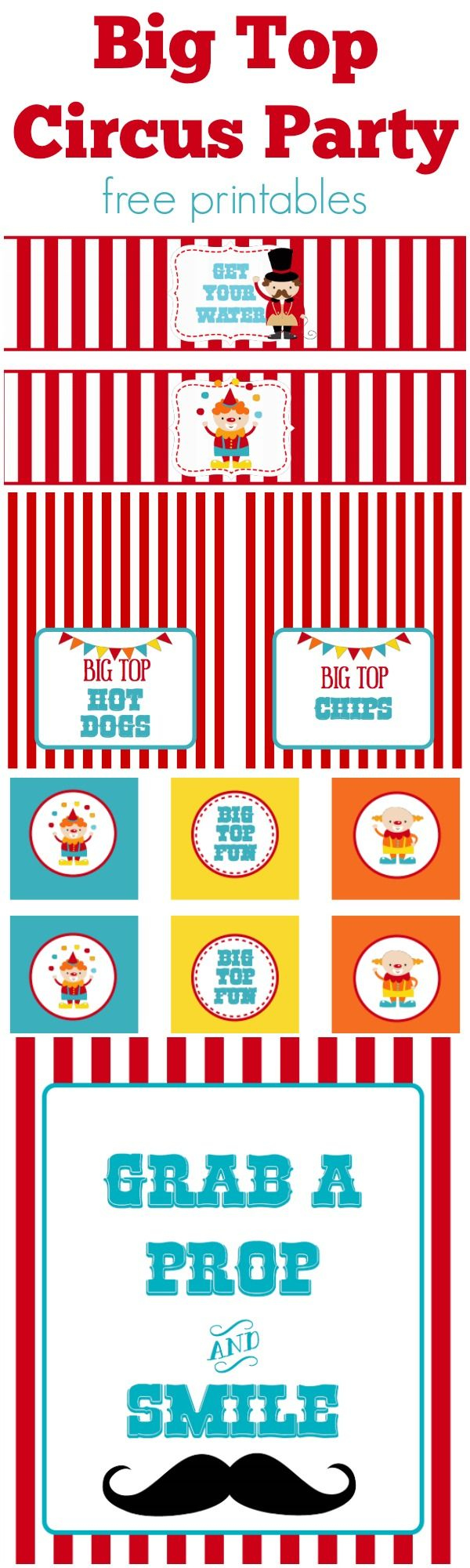 Circus Party Printables throughout Free Printable Carnival Decorations