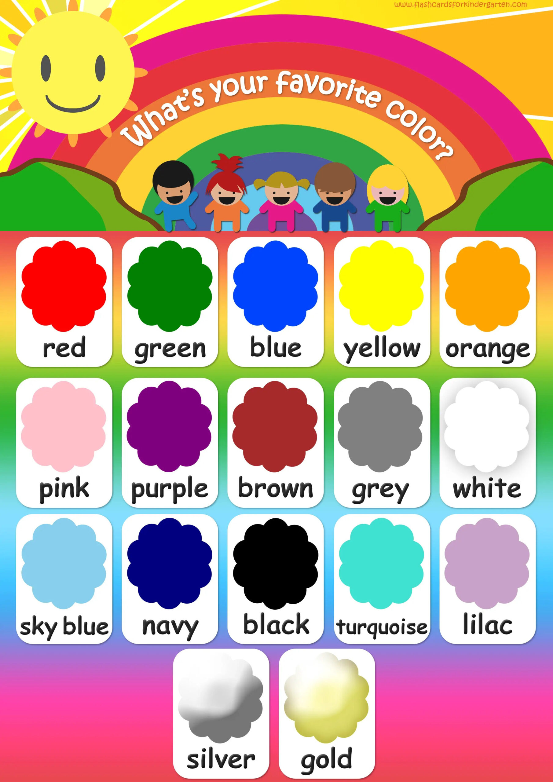 Color Flashcards - Teach Colors - Free Printable Flashcards &amp;amp; Posters! throughout Free Printable Colour Flashcards