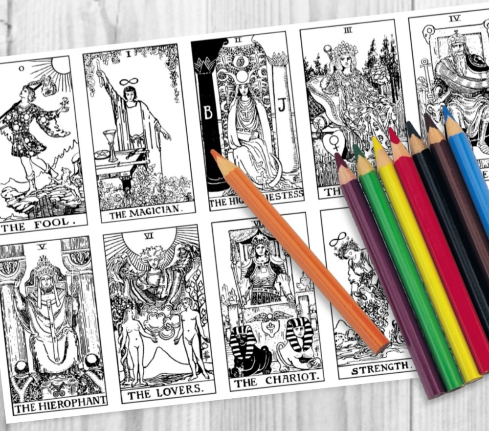 Color Your Own Tarot Deck With These Printable Tarot Cards inside Free Printable Color Your Own Cards