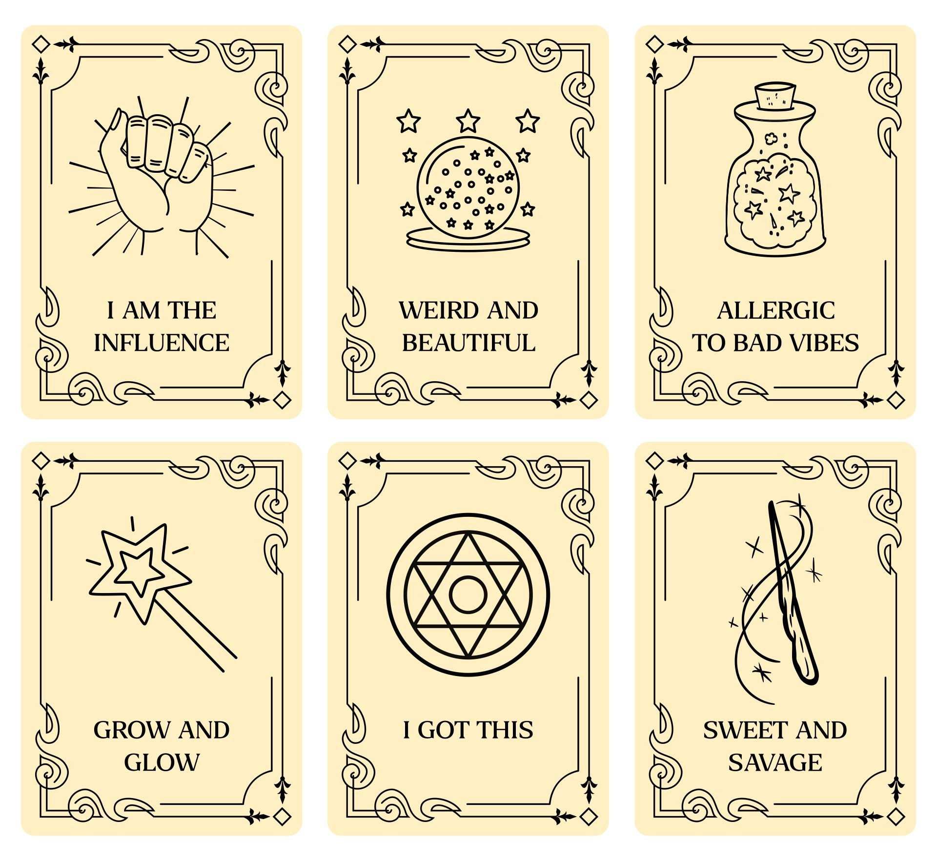 Color Yourself Tarot Cards - 10 Free Pdf Printables | Printablee in Free Printable Tarot Cards