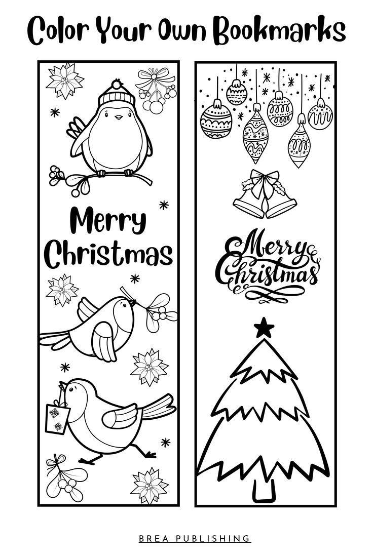 Colorful Christmas Bookmarks For Kids for Free Printable Christmas Bookmarks To Color