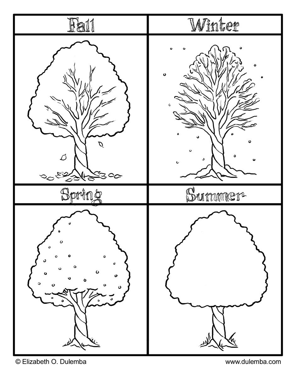 Coloring Book Trees - Explore The Four Seasons pertaining to Free Printable Pictures of the Four Seasons