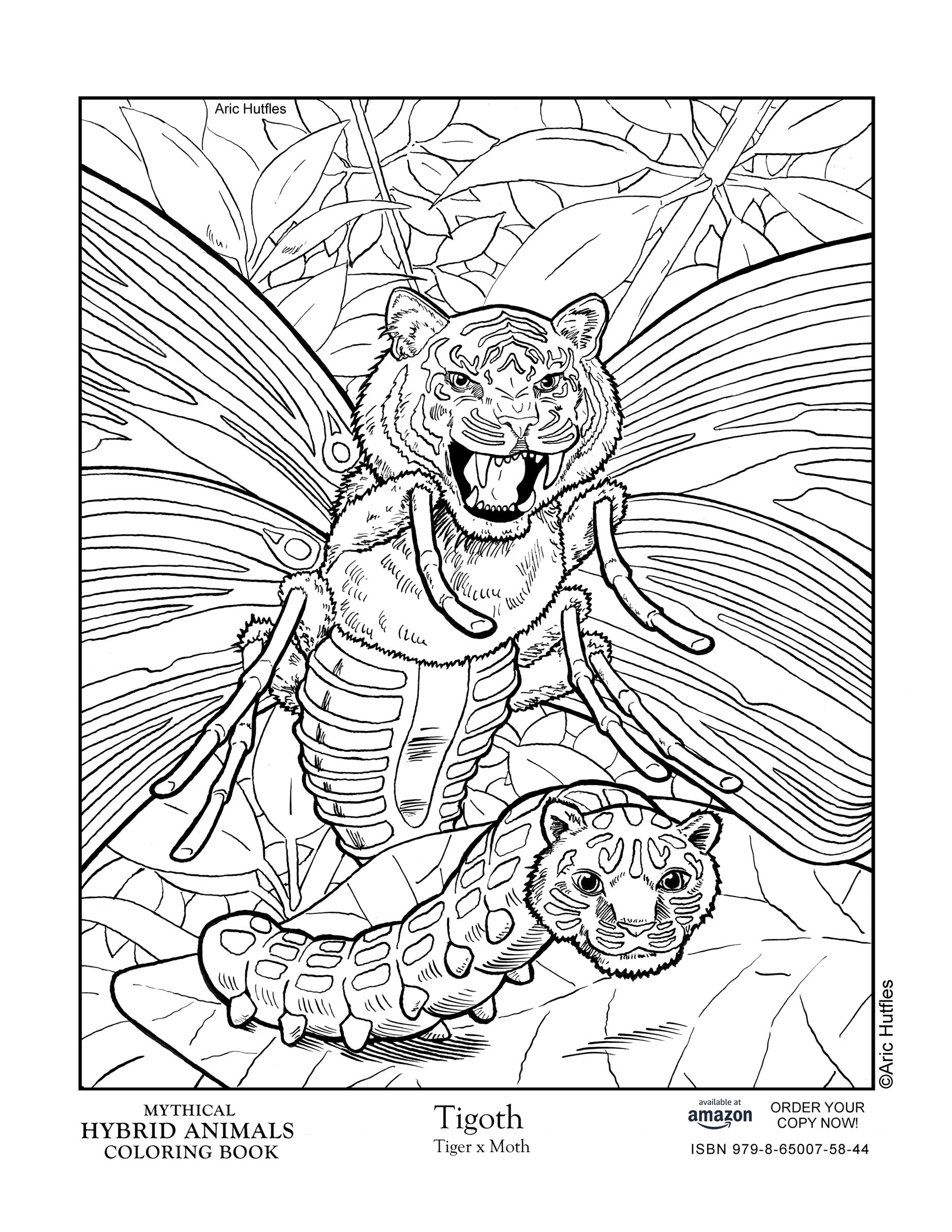 Coloring Pages – Mythical Hybrid Animals with regard to Free Printable Realistic Animal Coloring Pages