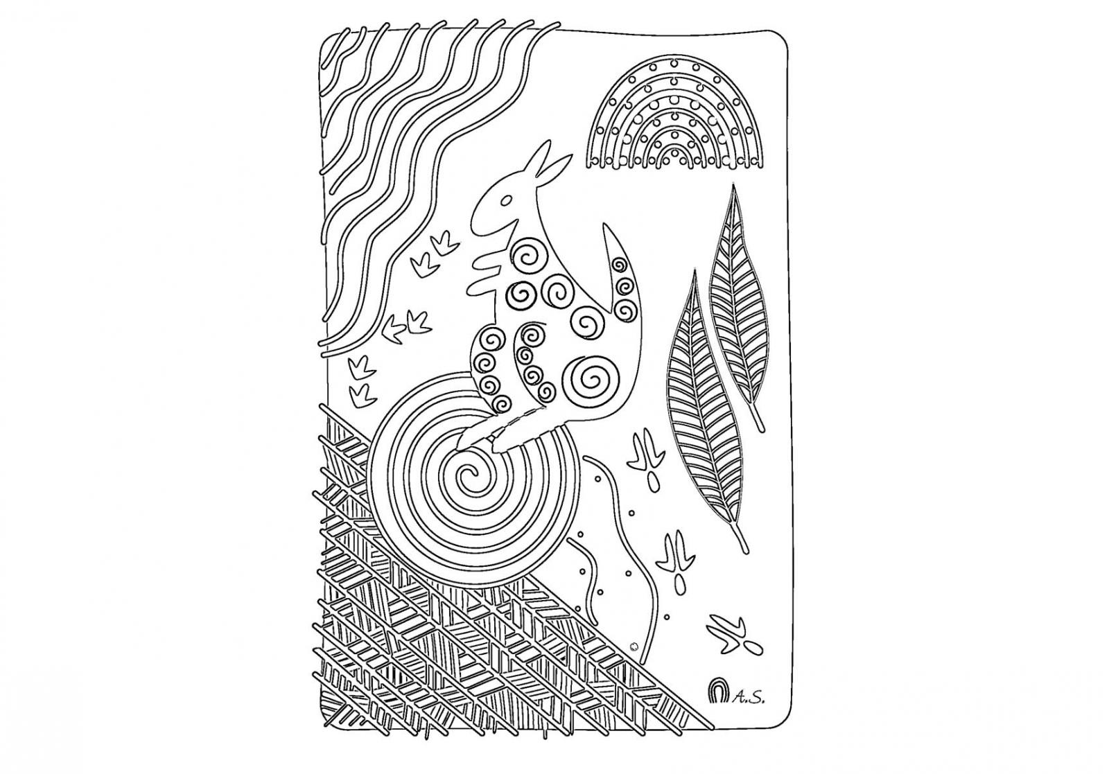 Colouring Sheets: Yarn Strong Sista - Vacca with Free Printable Aboriginal Colouring Pages