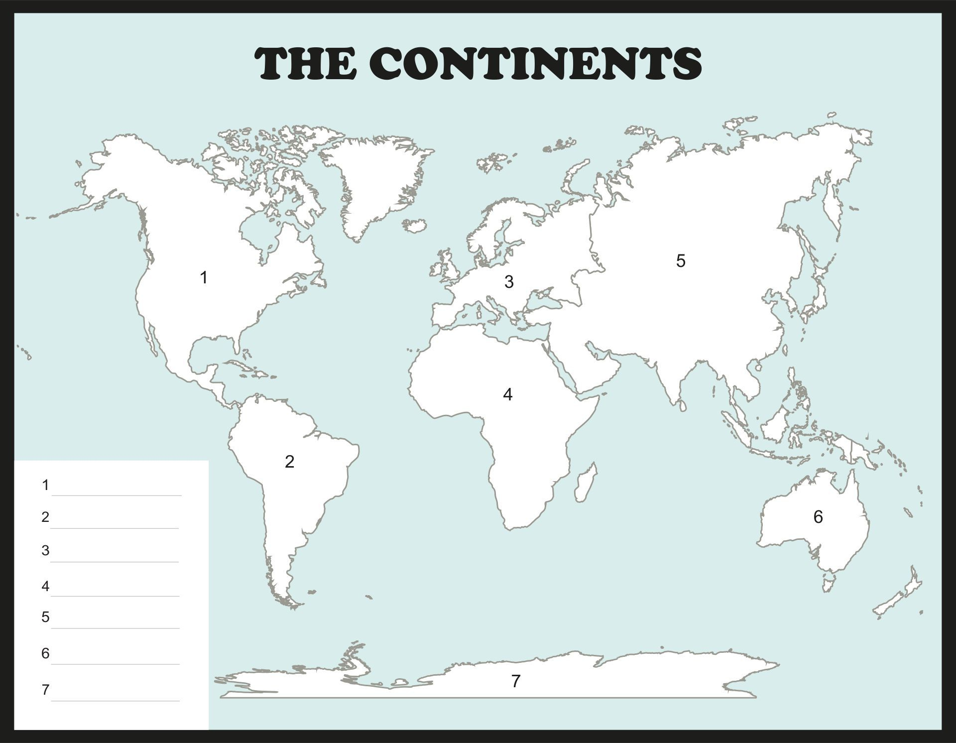 Continents And Oceans Map - 10 Free Pdf Printables | Printablee with Free Printable Map Of Continents And Oceans