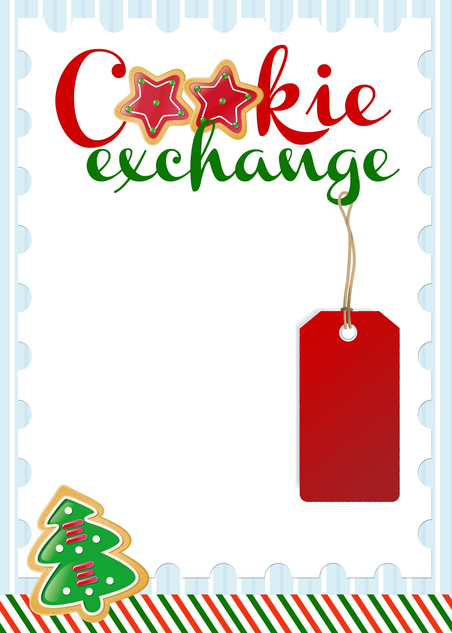 Cookie Exchange Party {Free Printables} | Christmas Party intended for Free Christmas Cookie Exchange Printable Invitation