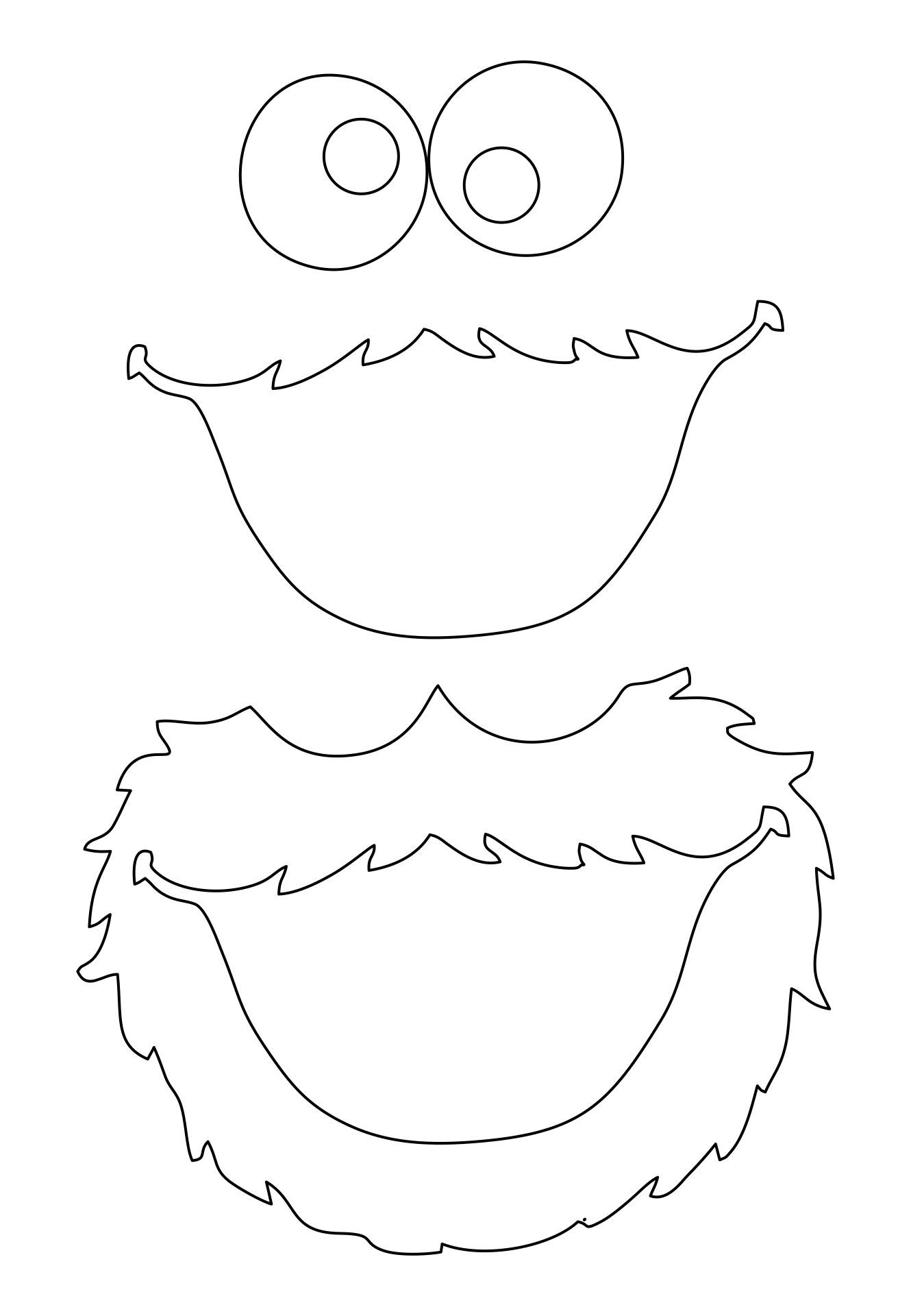 Cookie Monster Face Template - 10 Free Pdf Printables | Printablee intended for Free Printable Cookie Monster Face