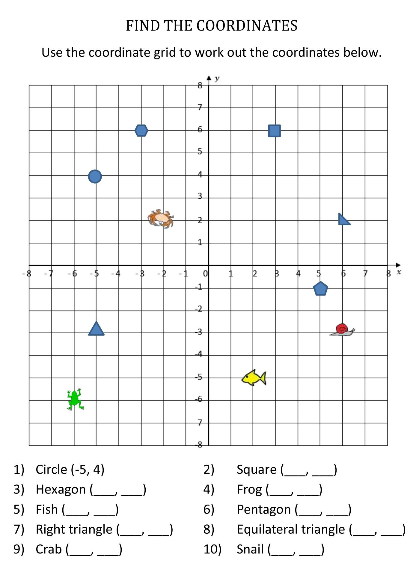 Coordinate Picture Graphs - 10 Free Pdf Printables | Printablee inside Free Printable Coordinate Grid Worksheets