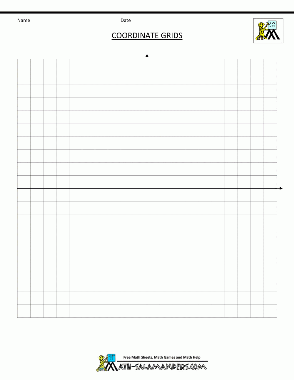 Coordinate Plane Grid Printable Coordinate Templates intended for Free Printable Coordinate Plane Pictures