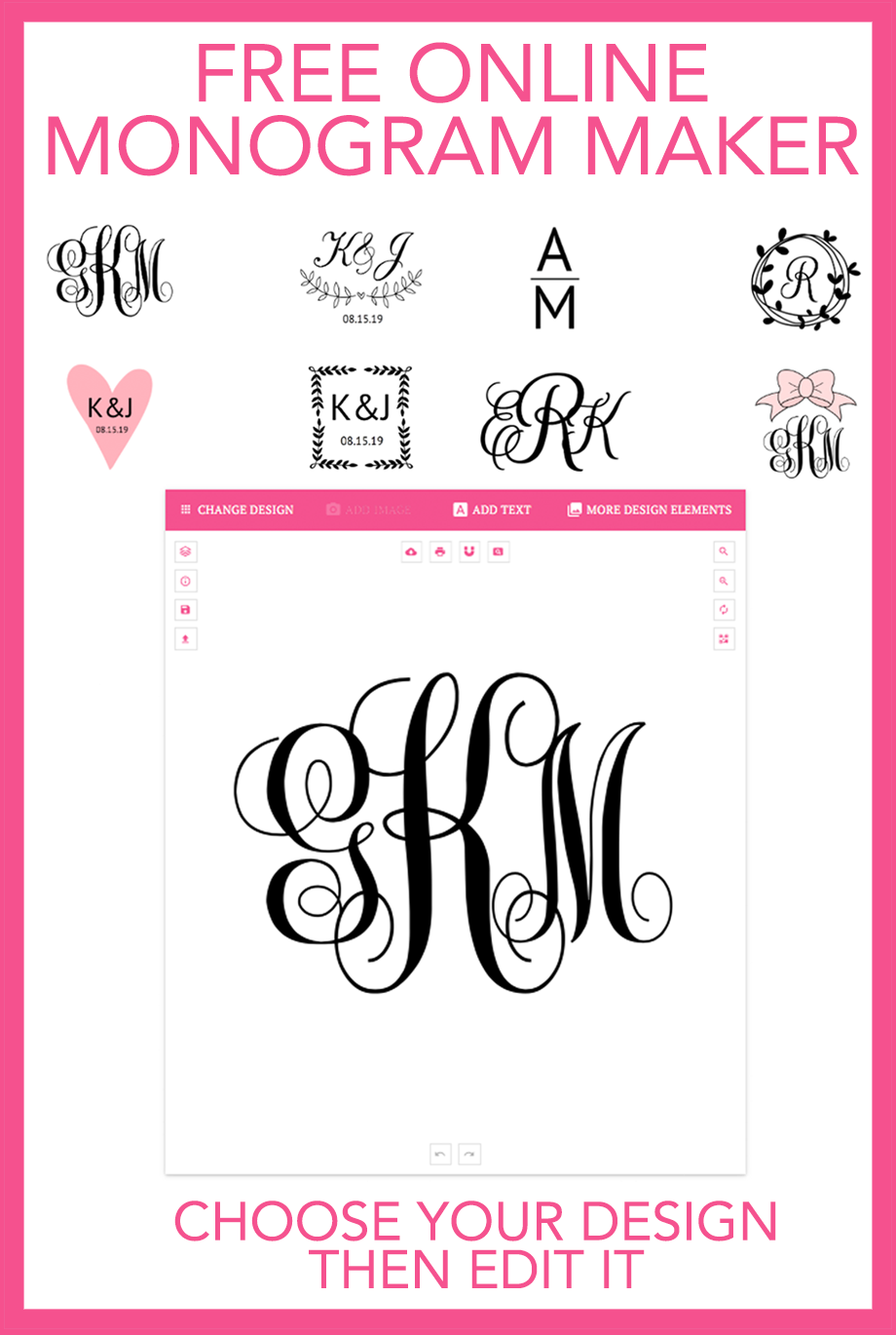 Create Beautiful Monograms Online - Free Monogram Maker throughout Free Printable Monogram Initials